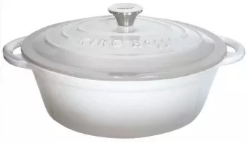 Oala fonta Kinghoff KH 1613 6.2 litri 33 cm Emailata Inductie Gri 