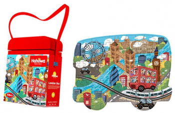 Puzzle in gentuta Autobuz londonez 108 piese 