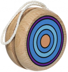 Yo-yo din lemn pentru copii model circular colorat 