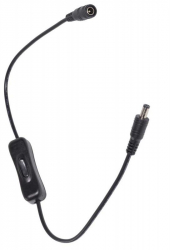 Cablu versatil cu conector pentru banda LED si alte dispozitive DC 2 1x5 5 mm - conectare usoara si comoditate in culoarea neagra 