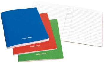 Caiet A4 60 File - 80g/mp Liniat Stanga Coperta Carton Laminat Aurora - Dictando 