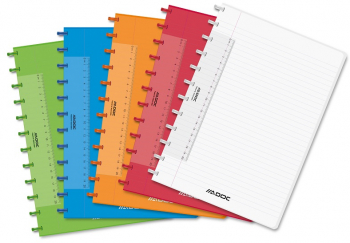 Caiet A4 72 File - 90g/mp Coperta Pp Transparent Color Aurora Adoc - Dictando 