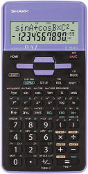 Calculator Stiintific 10 Digits 273 Functii 161x80x15mm Dual Power Sharp El-531thbvl-negru/viol 