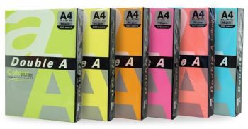 Hartie Color Pentru Copiator A4 75g/mp 500coli/top Double A - 5 Culori Neon Asortate 