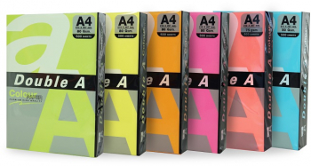 Hartie Color Pentru Copiator A4 80g/mp 100coli/top Double A - 5 Culori Intense Asortate 