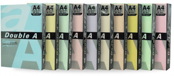 Hartie Color Pentru Copiator A4 80g/mp 100coli/top Double A - 5 Culori Pastel Asortate 