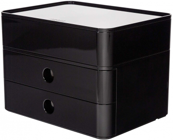 Suport Cu 2 Sertare + Cutie Ustensile Han Allison Smart Box Plus - Negru Jet 