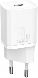 Adaptor Retea Baseus Super Si Quick Charge USB Type-C 30W Alb 