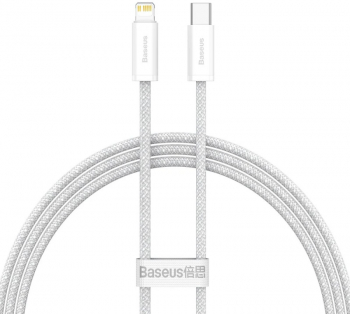 Cablu Date si Incarcare Baseus Dynamic CALD000002 USB Type-C la Lightning Fast Charging 1m PD 20W Alb 