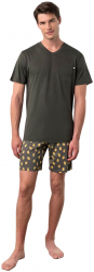 Pijama de barbati Vamp 18611 XL 50 bumbac 50 modal petrol 