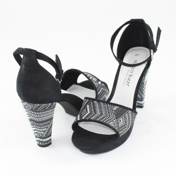 Sandale dama - Marco Tozzi negru multicolor - Marimea 38 