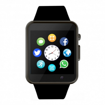 Ceas Smartwatch Techstar® A1 Camera Foto Ecran 1.54inch Bluetooth Compatibil SIM si MicroSD Apelare Neg 