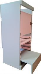 Turn De Activitati Multifunctional Gri Deschis Cu Roz Learning Tower 2 in 1 85x40x30 cm 