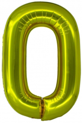 Balon Folie Cifra 0 Auriu Daco 100 cm - ADACBL1000AU 