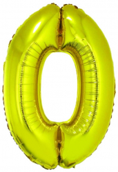 Balon Folie Cifra 0 Auriu Daco 85 cm - ADACBL850AU 