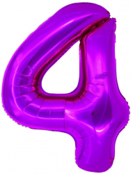 Balon Folie Cifra 4 Roz Daco 100 cm - ADACBL1004RZ 
