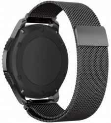Curea ceas Smartwatch Samsung Galaxy Watch 46mm Samsung Watch Gear S3 Black Milanese Loop iUni 22 mm Otel Inoxidabil 
