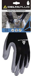 Manusi tricotate poliester - Palma cu strat de protectie nitril 