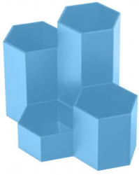 Suport Birou Ecada 4 Compartimente de Plastic Culoare Albastru - ADAC95104A 