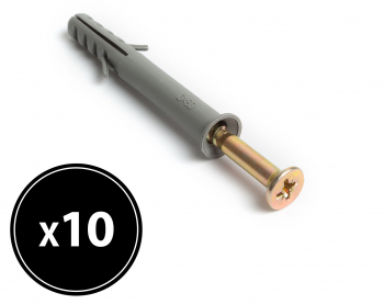 Cheita + surub - 10 x 80 mm - 10 bucati / pachet 