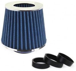 Filtru de aer conic albastru+ 3 adaptoare 
