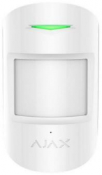 Detector wireless de miscare si geam spart PIR Ajax CombiProtect White