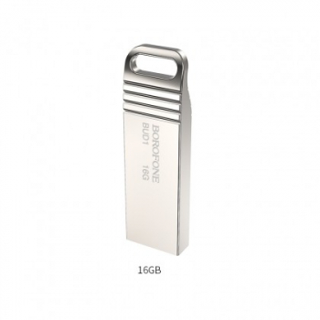 MEMORIE EXTERNA BOROFONE BUD 1 PENDRIVE 16GB I USB 2.0 BLISTER SILVER 