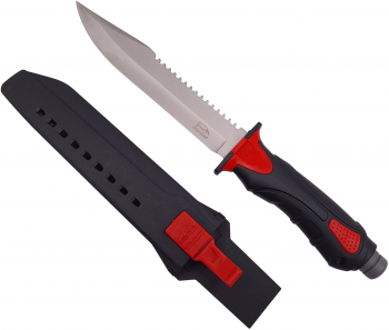 Cutit de vanatoare IdeallStore® Survival Blade otel inoxidabil 34.5 cm negru teaca inclusa 