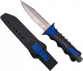 Cutit de vanatoare IdeallStore® Survival Blade otel inoxidabil 28.5 cm negru teaca inclusa 