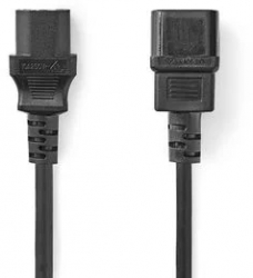Cablu de alimentare IEC-320-C14 IEC-320-C13 2m negru Nedis 