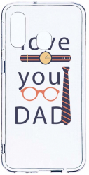 Husa Bestcase comp cu Samsung Galaxy A40 Love You Dad 2MM Soft Silicon prot cam T 795 