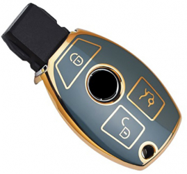 Husa gri pentru cheie 3 butoane Mercedes Benz A B C R G Class GLK GLA W204 W251 W463 W176