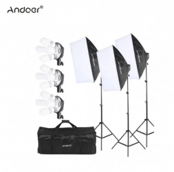 Kit 3 softbox geanta transport soclu 4 becuri plus 12x bec 150W 