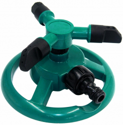 Aspersor automat de gradina rotativ cu 3 brate plastic 2 moduri de functionare verde/negru 