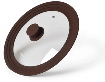 Capac sticla Fissman-Triplex sticla/silicon 24/26/28cm maro 