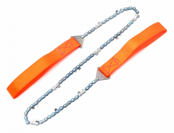 Mini Fierastrau de Buzunar tip Lant din Otel pentru Camping sau Drumetii 65 cm Portocaliu 