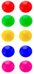 Set 10 magneti colorati pentru tabla magnetica Springos diametru 30 mm Multicolor