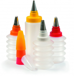 Set 4 sticle ornare prajituri Ibili plastic transparent 