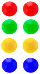 Set 8 magneti colorati pentru tabla magnetica Springos diametru 20 mm Multicolor