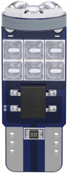 Bec auto T10 PCB cu 15 led-uri 3030 si CANBUS albastru 