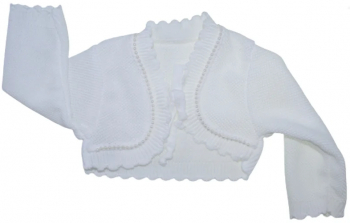 Bolero pentru fete Mini Junior BO54324-140 Alb 