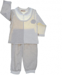 Compleu 2 piese pentru baieti Cassiope CSSP-0003 Crem 
