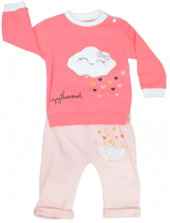 Compleu din 2 piese bluza cu maneca lunga si pantaloni pentru fete Mini Junior 100822-6 Fucsia 