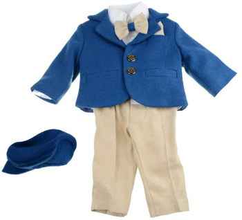 Costum de botez 6 piese pentru baieti Mini Junior CEB-21-3-6-luni Multicolor 