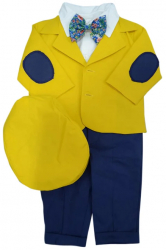 Costum elegant 6 piese pentru baieti Andreeatex CSS-5671-62 Galben 
