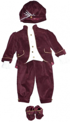 Costum elegant din 6 piese pentru baieti Mini Junior 030323-V Visiniu 