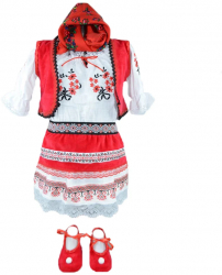 Costum traditional pentru fete 6 piese Mini Junior CTPF-1 Multicolor 