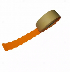 Etichete de pret fluorescente ondulate portocalii 26 x 16 mm 1000 buc rola