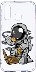Husa Bestcase Compatibila cu Samsung Galaxy A20e Astronaut Pizza 2MM Soft Silicon prot cam T 1004 