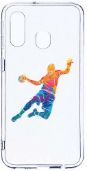 Husa Bestcase Compatibila cu Samsung Galaxy A20e Handball Colorful 2MM Soft Silicon prot cam T 800 